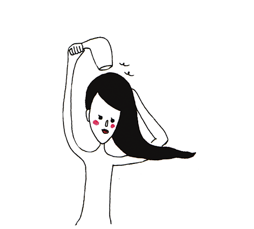髪を乾かす時間が長い
