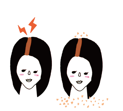 頭皮の乾燥or頭皮が硬いフケor頭皮がかゆい